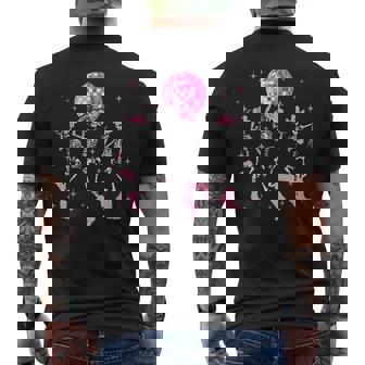 Dancing Skeleton Disco Cowgirl Cowboy Skeleton Men's T-shirt Back Print | Seseable UK