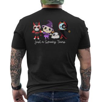 Dandys Halloween World Toons Shelly & Pebble Men's T-shirt Back Print - Monsterry