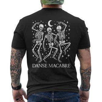 Danse Macabre French Dancing Skeletons Halloween Goth Men's T-shirt Back Print | Mazezy