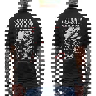 Dark Gothic Black And Red Skull Emo Y2k Grunge Streetwear Men's T-shirt Back Print | Mazezy