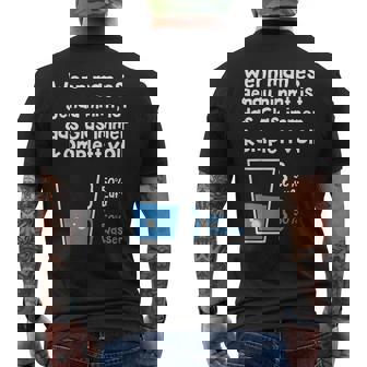 Das Glas Ist Immer Komplettoll Physiker Geschenk T-Shirt mit Rückendruck - Geschenkecke