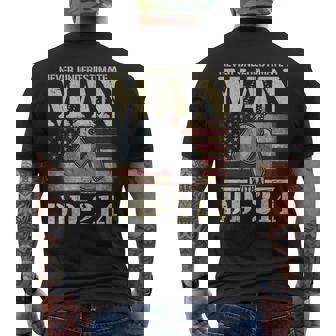 Dd 214 Alumni Never Underestimate An Old Man With A Dd-214 Men's T-shirt Back Print | Mazezy