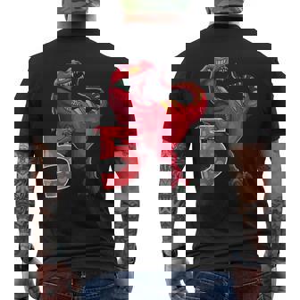 De 5º Cumpleaños Dino T Rex 5 Años Dinosaurio Camiseta Hombre Estampado Espalda - Regaloses