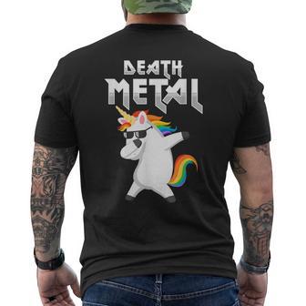 Death Metal Unicorn Rock Hard Rock Heavy Metal T-shirt da uomo con stampa posteriore - Novitaregali