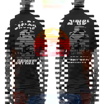 Desert On A Dark Desert Highway Mojave Cactus Retro Men's Back Print T-Shirt | Mazezy