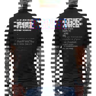 Amusant De Définition D'ingénieur Pour Cadeaux D'ingénieurs T-shirt imprimé au dos - Cadeauxyz