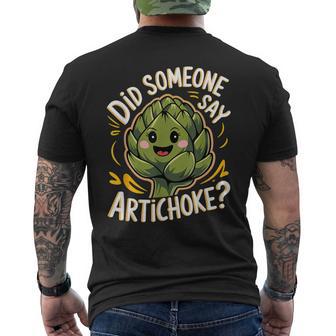 Dessin Animé D'artichaut Mignon Et Ludique Amateur De Légumes Amusant T-shirt imprimé au dos - Cadeauxyz