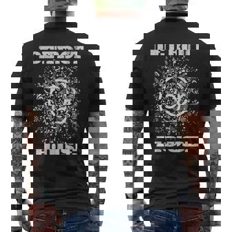 Detroit House Music Deep House Men's Back Print T-Shirt | Mazezy