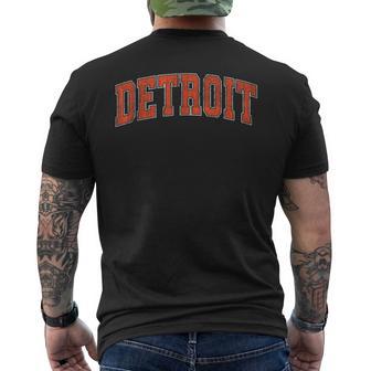 Detroit Michigan Mi Vintage Athletic Sports Men's T-shirt Back Print - Thegiftio