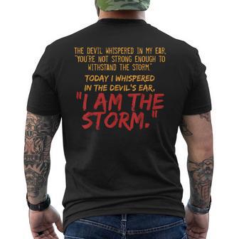 The Devil Whispered In My Ear Devil Quote Men's T-shirt Back Print - Thegiftio UK