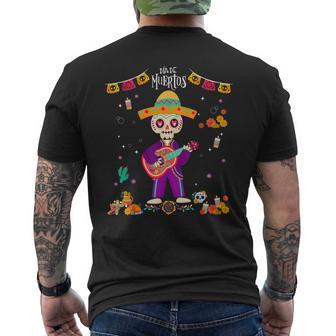 Dia De Los Muertos Skeleton Dancing Guitar Hat Toddler Boys Men's T-shirt Back Print - Thegiftio UK
