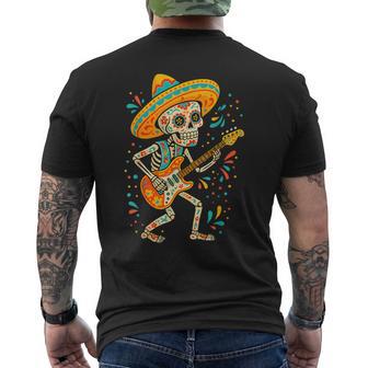 Dia De Los Muertos Skeleton Dancing Skull Day Of The Dead Men's T-shirt Back Print - Thegiftio UK