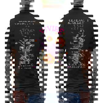 Dia De Muertos Hund Dia Des Los Muertos Distressed Perro T-Shirt mit Rückendruck - Seseable