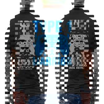 Diabetes Awareness Toddler T1d Type 1 Diabetes Warrior Boys Men's T-shirt Back Print | Mazezy