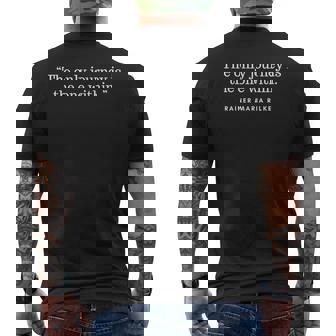 Die Einzige Reise Ist Die Innerhalbon T-Shirt mit Rückendruck - Seseable