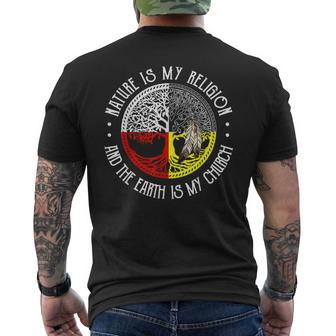 Die Natur Ist Meine Religion Und Die Erde Ist Meine Kirche T-Shirt mit Rückendruck - Geschenkecke
