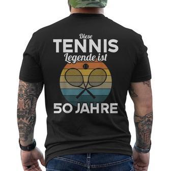 Diese Tennis Legende Ist 50 Jahre 50 Geburtstag Tennis T-Shirt mit Rückendruck - Geschenkecke