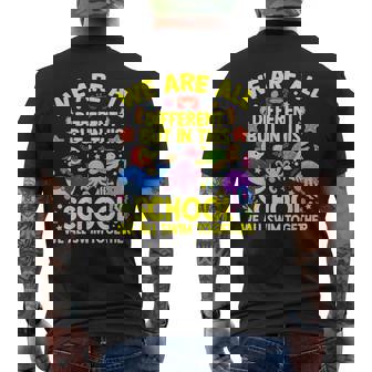 We Are Different But In This School We All Swim Together Men's T-shirt Back Print | Mazezy