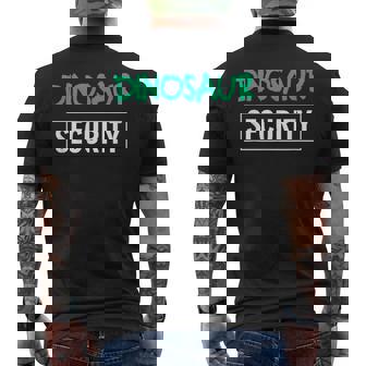 Dinosaur Security Parents Dads Moms Halloween Costume Men's T-shirt Back Print - Monsterry