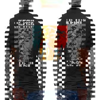 Dirt Bike Family Father Son Motocross Off-Road Mx Dad Boys Men's T-shirt Back Print - Thegiftio