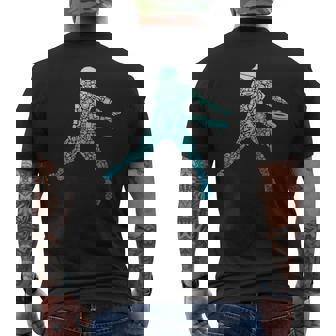 Disc Golf Dad Frisbees Boys Men Flying Disc Golfer Men's Back Print T-Shirt | Mazezy