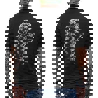 Diseño De Dibujo De Perro Caniche Ilustración Camiseta Hombre Estampado Espalda - Regaloses