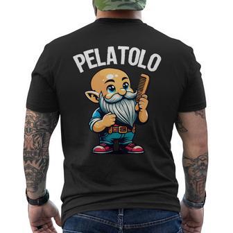 Divertente Nano Pelatolo Divertente Nano Calvo Testa Pelata Maglia A Manica T-shirt da uomo con stampa posteriore - Novitaregali