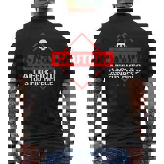 Divertida Con Precaución Alérgica A Estúpido Humor Camiseta Hombre Estampado Espalda - Regaloses