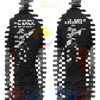 Divertida De Fútbol De Colombia Con Bandera De Fútbol Camiseta Hombre Estampado Espalda - Regaloses