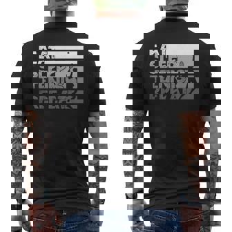 Divertido Jugadores De Tenis Eatleep Tennis Repeat Tenis Camiseta Hombre Estampado Espalda - Regaloses