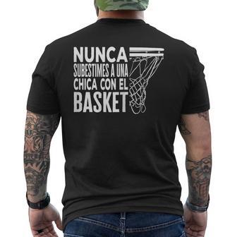 Divertido Una Chica Con El Basket Baloncesto Basketball Camiseta Hombre Estampado Espalda - Regaloses