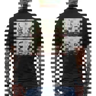 Dj Raccoon Scratching Vinyl Raccoon Hip Hop Style 90S Men's T-shirt Back Print - Monsterry