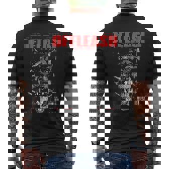 Doberman Dog Vintage Streetwear Urban Hip Hop Metal Rock Y2k Men's T-shirt Back Print | Seseable UK