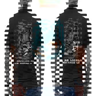 Dog Hunting Rabbit Chaser Beagle Hunter Women Men's T-shirt Back Print - Monsterry