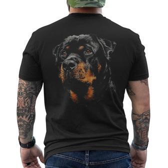 Dogtastiq Rottweiler chwarz Klassisch Rottweiler Grafik T-Shirt mit Rückendruck - Geschenkecke