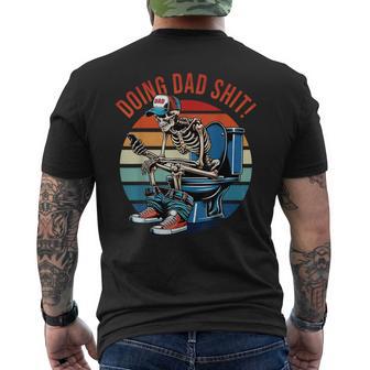 Doing Dad Sht Skeleton Toilet Men's T-shirt Back Print - Monsterry UK