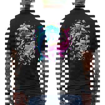 Dolphin Colorful Sea Ocean Animal Dolphin Men's T-shirt Back Print | Mazezy