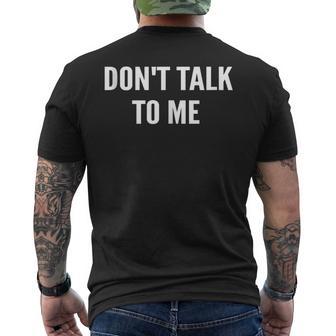 Don't Talk To Me Camisa Divertida In Mangas Camiseta Hombre Estampado Espalda - Regaloses