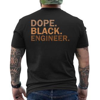 Dope Black Engineer Melanin Black Month African Engineer Men's T-shirt Back Print - Thegiftio UK