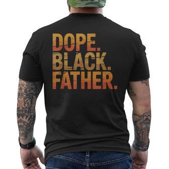 Dope Black Father African Pride Dad Papa Daddy Fathers Day Men's T-shirt Back Print - Monsterry