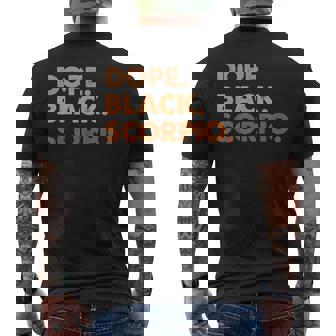 Dope Black Scorpio Melanin African Zodiac Scorpio Men's T-shirt Back Print | Seseable FR