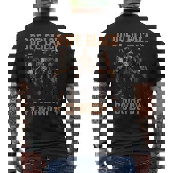 Dope Cowboy Graphic Rodeo Urban Attire Culture Men Tee Men's Back Print T-Shirt | Mazezy