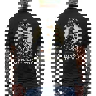 Doxycycline Pharmacy Dachshund On Bicycle Pharmacist Men's T-shirt Back Print - Thegiftio