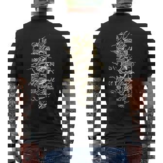 Dragon Asiatique Jaune Et Blanc Cadeau Dragons Believer T-shirt imprimé au dos - Cadeauxyz