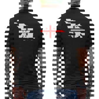 Drapeau De La Géorgie Pour Les Amoureux De La Géorgie T-shirt imprimé au dos - Cadeauxyz