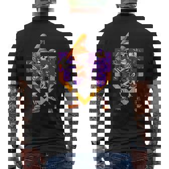 Dripping Ice Cream Skeleton Baseball Halloween Costumes Men Men's T-shirt Back Print - Monsterry