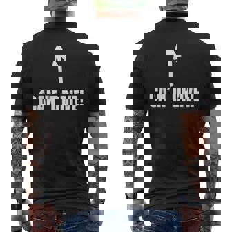 Drivers Test & Car Crash Test Dummy Can't Drive Men's Back Print T-Shirt | Mazezy
