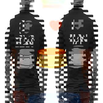 Drole Gâteau Flan Minimaliste Mignonimple I Love Flan T-shirt imprimé au dos - Cadeauxyz