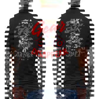 Drop A Gear And Disappear Biker Motorcycle Rider Racing Men's Back Print T-Shirt | Mazezy