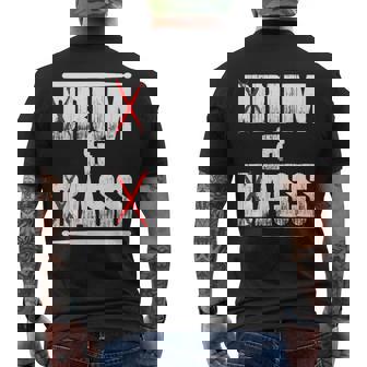 Drum & Bass Drummer Rum & Ass Drumming Lover Drumstick Men's Back Print T-Shirt | Mazezy